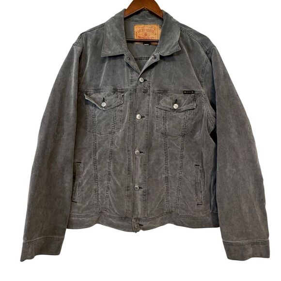 Lucky Brand Gray Corduroy Classic Jacket